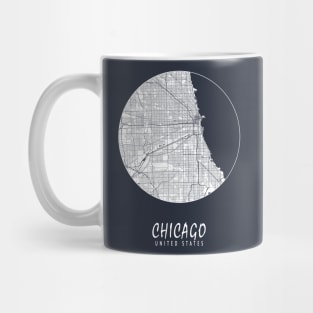 Chicago, USA City Map - Full Moon Mug